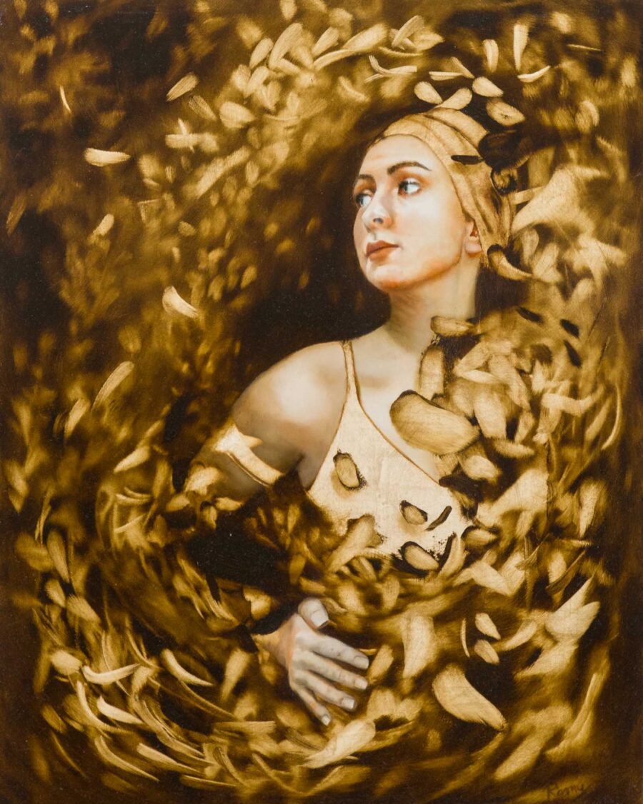 Anna, 2022 · Öl auf Holz · 50 × 40 cm